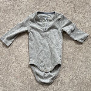 Cloud Island Grey Long-Sleeve Baby One-Piece Bodysuit